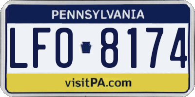 PA license plate LFO8174