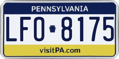 PA license plate LFO8175