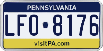 PA license plate LFO8176