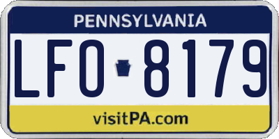 PA license plate LFO8179