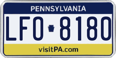 PA license plate LFO8180