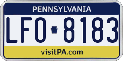 PA license plate LFO8183