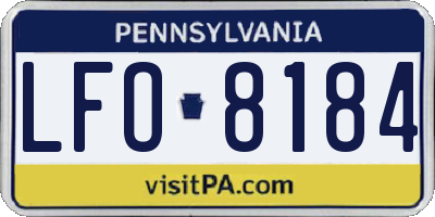 PA license plate LFO8184