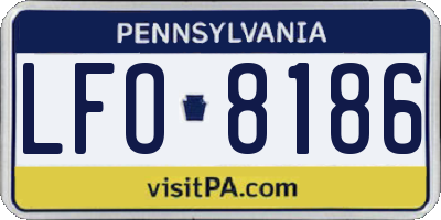 PA license plate LFO8186