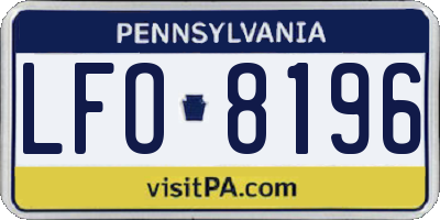PA license plate LFO8196