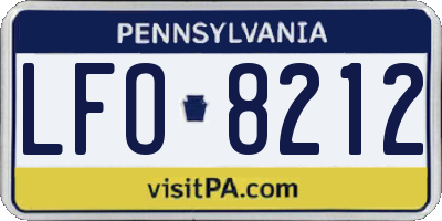 PA license plate LFO8212