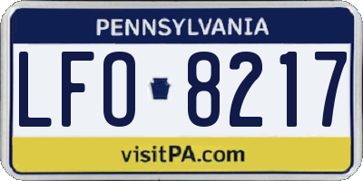 PA license plate LFO8217