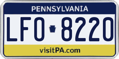 PA license plate LFO8220