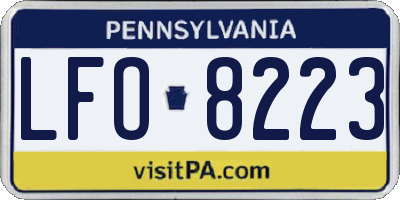 PA license plate LFO8223