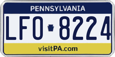 PA license plate LFO8224
