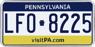 PA license plate LFO8225