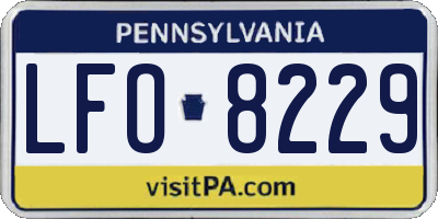 PA license plate LFO8229