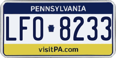 PA license plate LFO8233