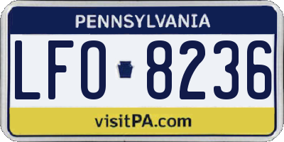 PA license plate LFO8236