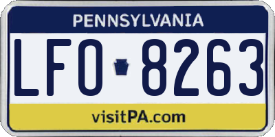 PA license plate LFO8263