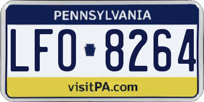 PA license plate LFO8264