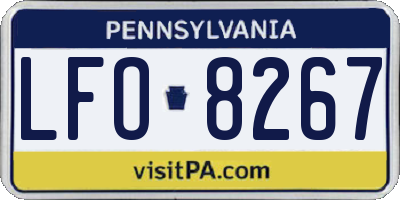 PA license plate LFO8267
