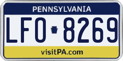 PA license plate LFO8269