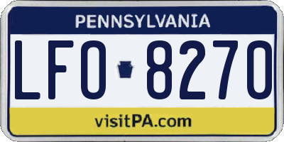 PA license plate LFO8270