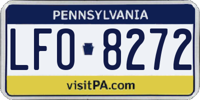 PA license plate LFO8272