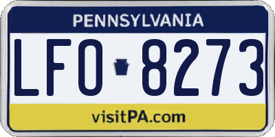 PA license plate LFO8273