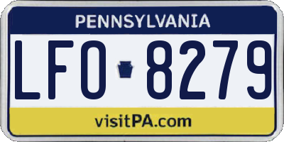 PA license plate LFO8279