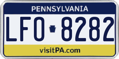 PA license plate LFO8282