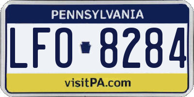 PA license plate LFO8284