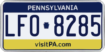 PA license plate LFO8285