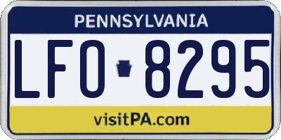 PA license plate LFO8295