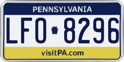 PA license plate LFO8296