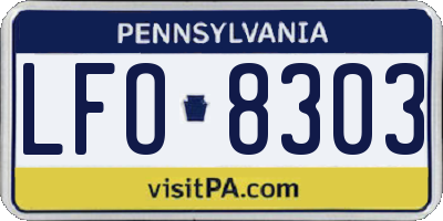 PA license plate LFO8303