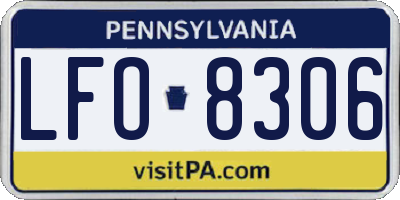 PA license plate LFO8306