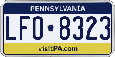 PA license plate LFO8323