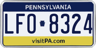 PA license plate LFO8324