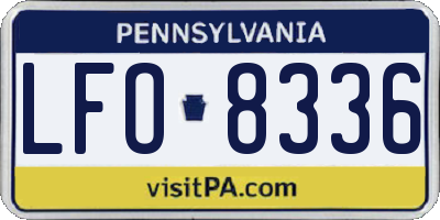 PA license plate LFO8336