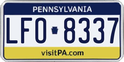 PA license plate LFO8337