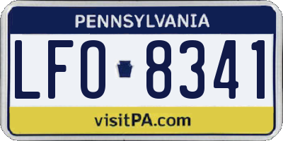 PA license plate LFO8341