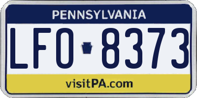 PA license plate LFO8373