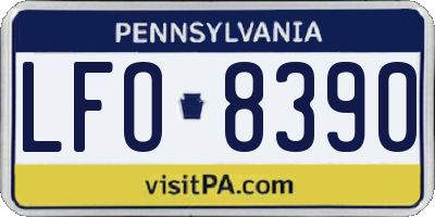 PA license plate LFO8390