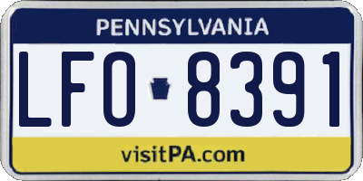PA license plate LFO8391