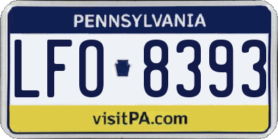 PA license plate LFO8393