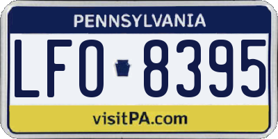 PA license plate LFO8395