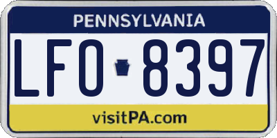 PA license plate LFO8397
