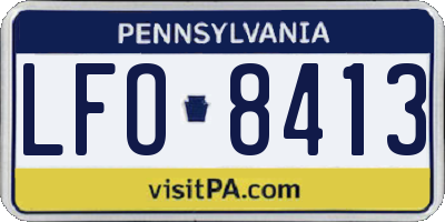 PA license plate LFO8413