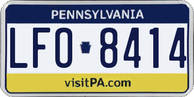 PA license plate LFO8414