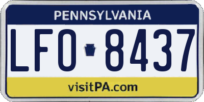 PA license plate LFO8437