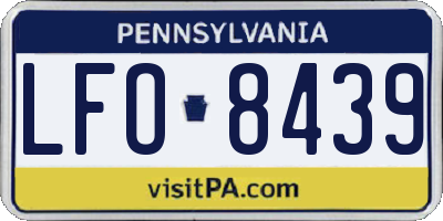 PA license plate LFO8439