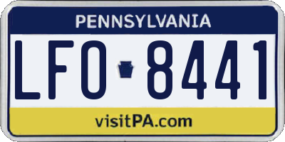 PA license plate LFO8441