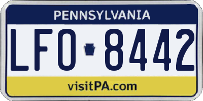 PA license plate LFO8442